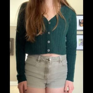 American Eagle Olive Green Jean Shorts